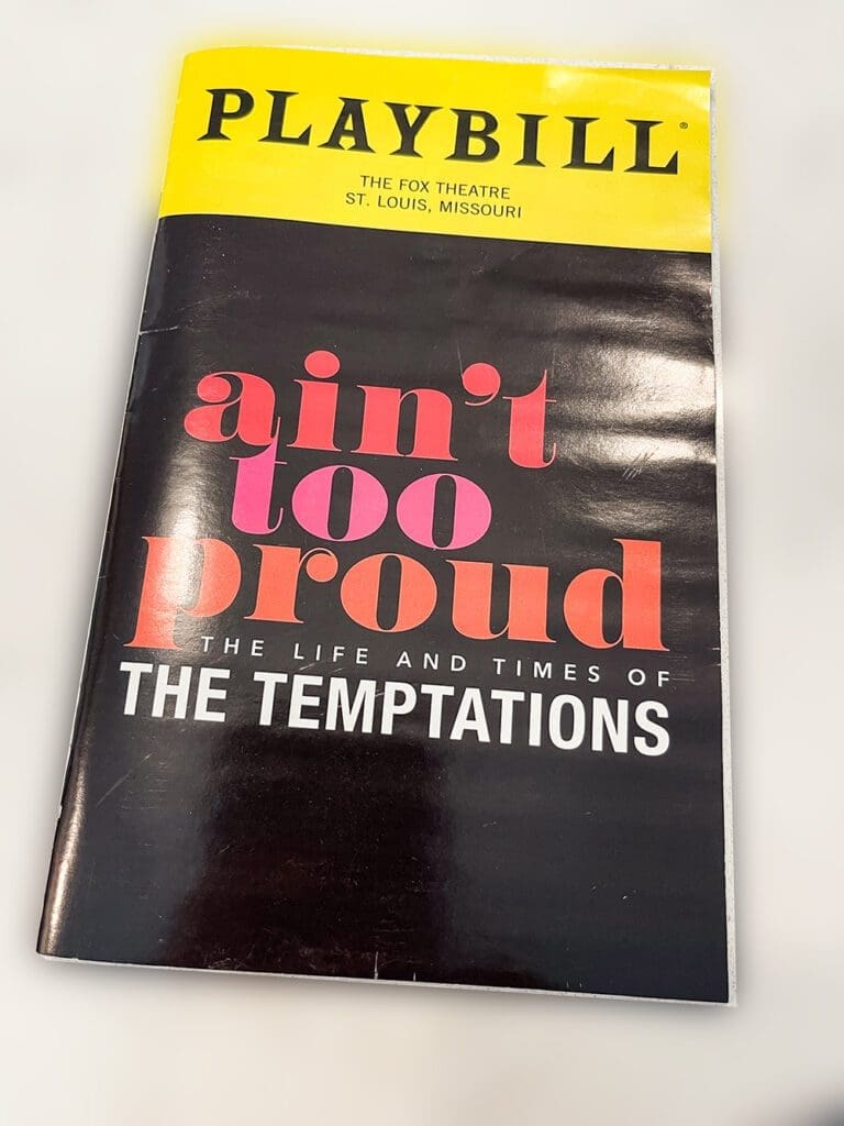 Playbill for Ain't Too Proud - Temptations Musical Review