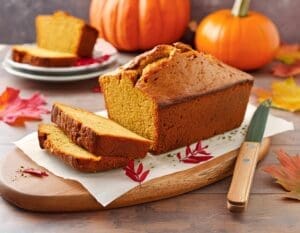 Delicious pumpkin bread right out of the oven