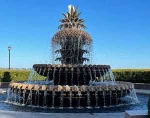 Pineapple Fountain at the Waterfront in Charleston, South Carolina