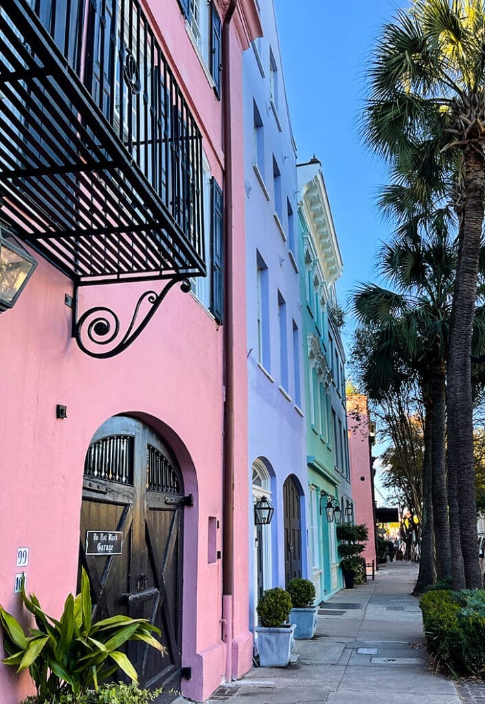 Rainbow Row in Charleston, South Carolina